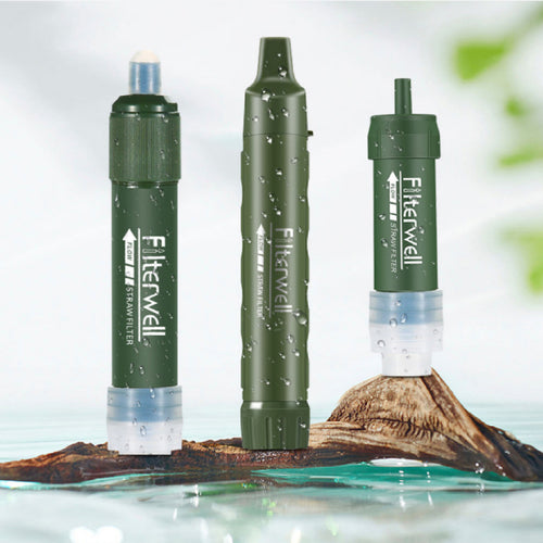 Portable water filter straw